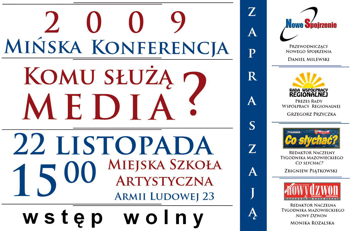 Konferencja w Mińsku / Komu służą media?