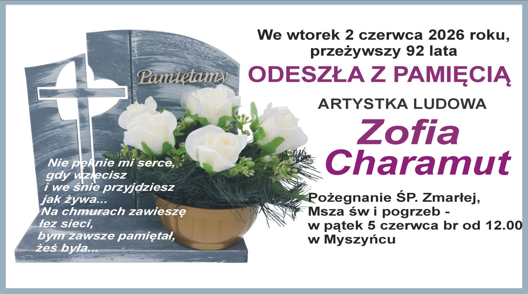 Kurpiowska artystka ludowa / Zmar�a Zofia Charamut